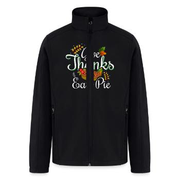 Give Thanks Eat Pie - Men’s Soft Shell Jacket - black - Front
