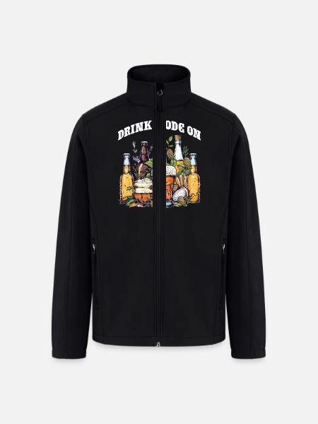 Drink Mode On - Men’s Soft Shell Jacket - black