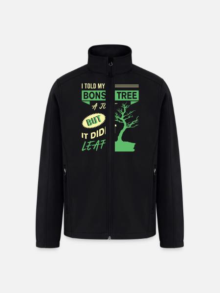 Bonsai Tree - Men’s Soft Shell Jacket - black