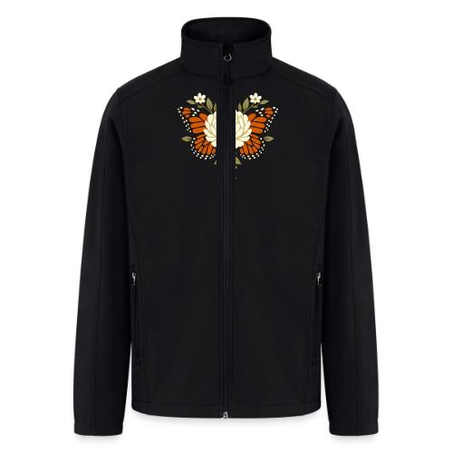 Monarch Butterfly Floral Botanical Art - Men’s Soft Shell Jacket
