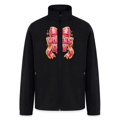 Cute Pink Bow Women’s Day Feminist Symbol - Men’s Soft Shell Jacket