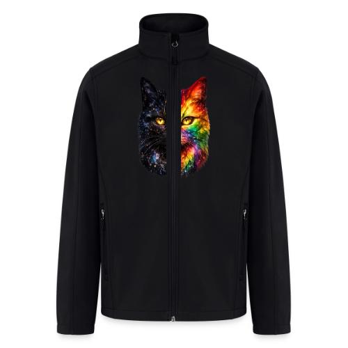 Cosmic Galaxy Rainbow Cat - Men’s Soft Shell Jacket