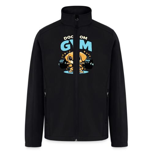 Chibi Dog Gym Workout - Men’s Soft Shell Jacket
