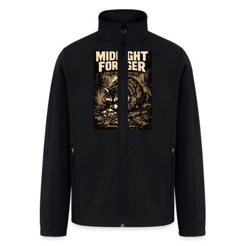 Midnight Forager Raccoon Mushroom Hunter - Men’s Soft Shell Jacket