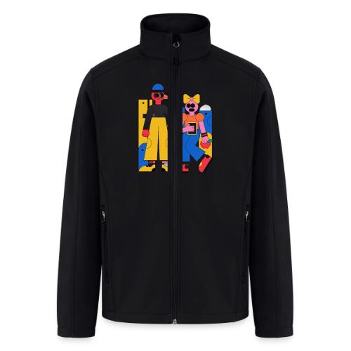 Bold Geometric Duo Pop Art - Men’s Soft Shell Jacket