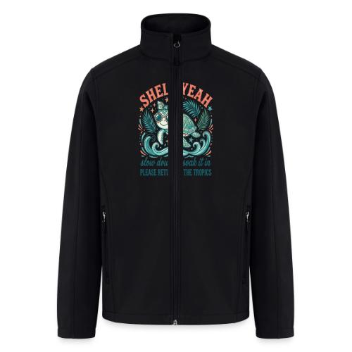 Shell Yeah Sea Turtle Beach Vibes - Men’s Soft Shell Jacket