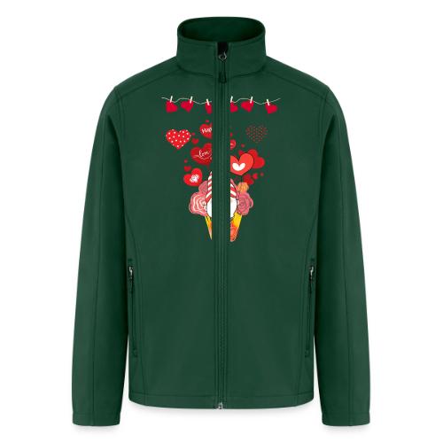 Design wrapped in love hearts, vibrating in love. - Men’s Soft Shell Jacket