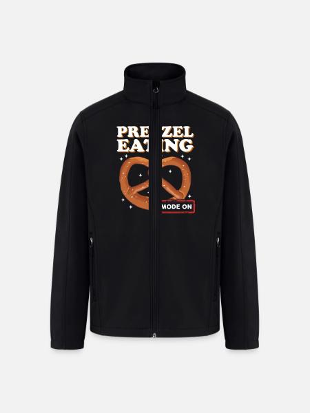 Pretzel Eating Mode Pretzels - Men’s Soft Shell Jacket - black