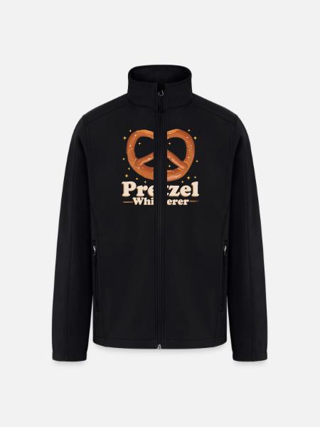 Pretzel Whisperer Pretzels - Men’s Soft Shell Jacket - black