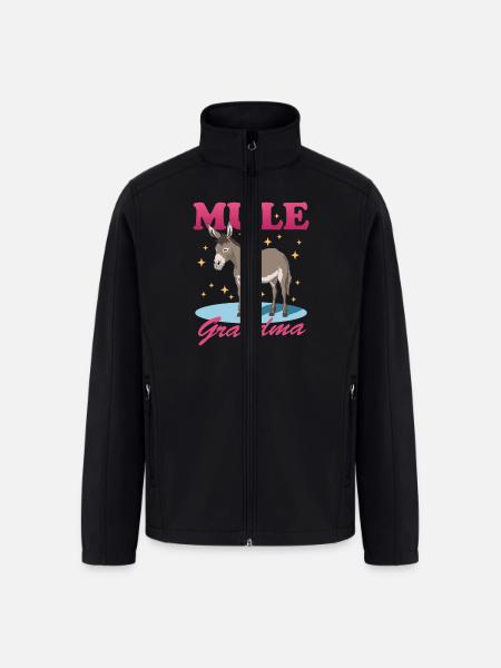 Mule Grandma Mules Owner - Men’s Soft Shell Jacket - black