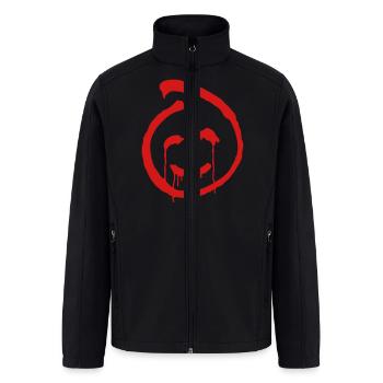 Red John smiley symbol - Men’s Soft Shell Jacket - black - Front
