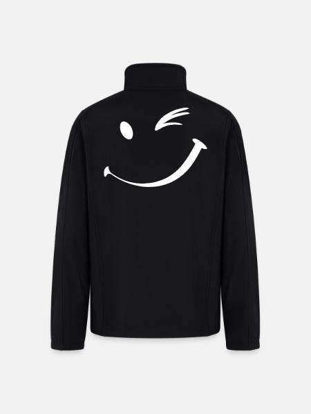 Winking face, Wink smile - Men’s Soft Shell Jacket - black