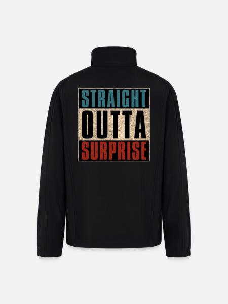 Straight Outta Surprise Arizona AZ - Men’s Soft Shell Jacket - black
