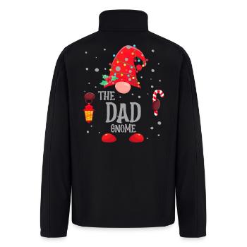 The Dad Gnome Matching Family Christmas Pajama - Men’s Soft Shell Jacket - black - Back