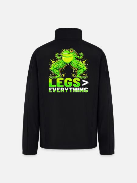 Legs Over Everything Frog - Men’s Soft Shell Jacket - black