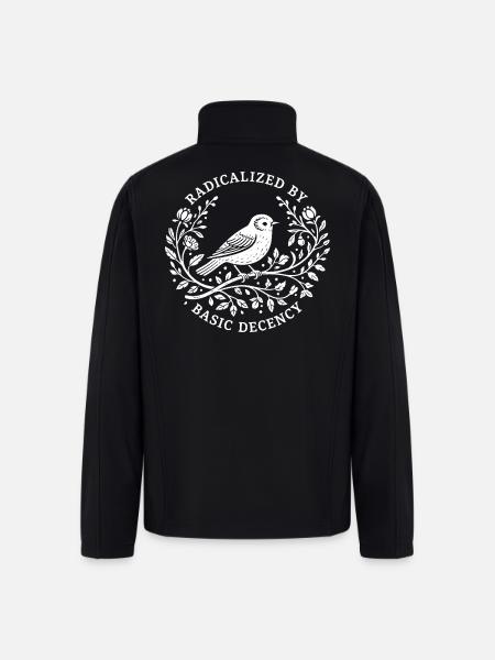 Radicalized by Basic Decency - Men’s Soft Shell Jacket - black
