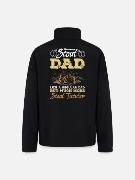Scout Dad Scouting Camp Leader Father - Men’s Soft Shell Jacket - black