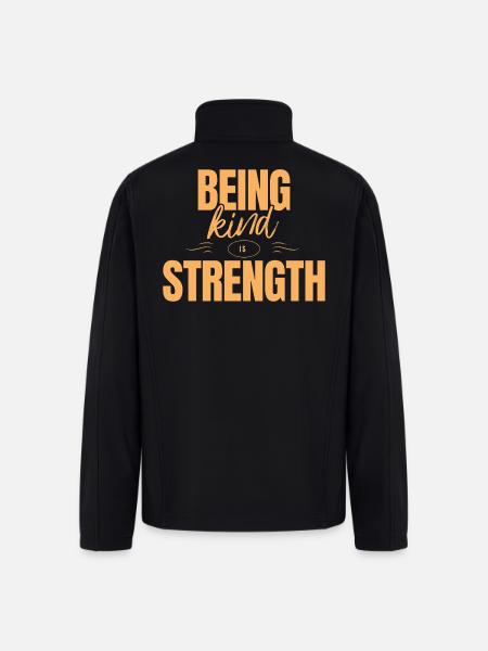 Being kind is strength - Men’s Soft Shell Jacket - black