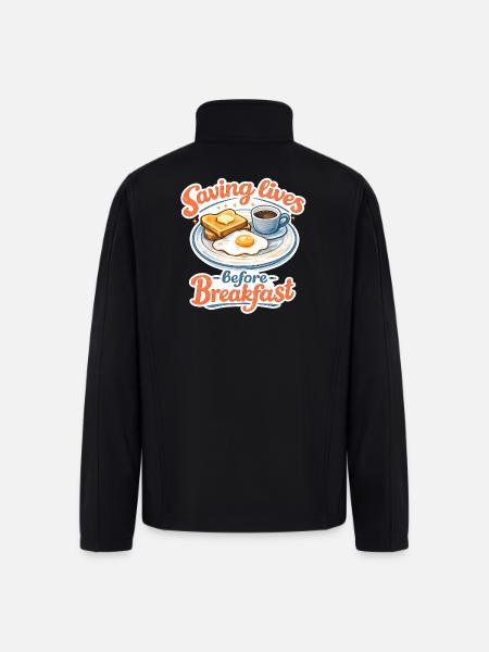 Saving lives before breakfast. - Men’s Soft Shell Jacket - black