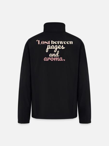 Lost Between Pages and Aroma” - Men’s Soft Shell Jacket - black