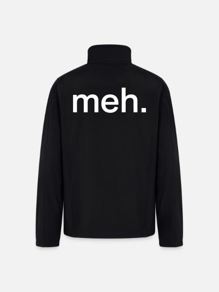 Pastel Meh Typography - Men’s Soft Shell Jacket - black