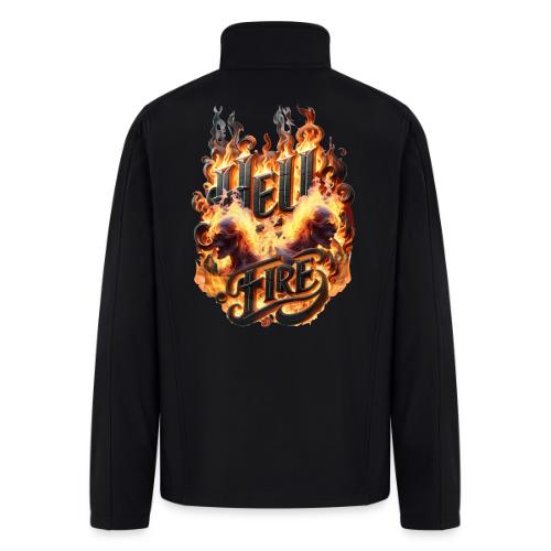 Hell Fire: Demonic Skulls Burn in Eternal Flames - Men’s Soft Shell Jacket