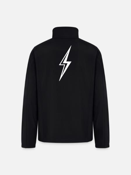 Lightning Bolt - Men’s Soft Shell Jacket - black
