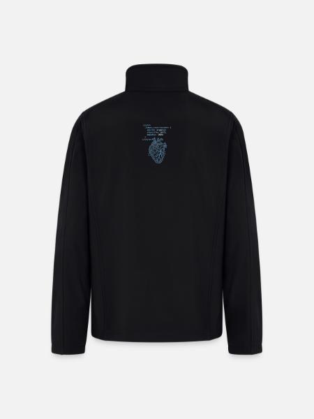 CodeHeart Anatomy Illustration - Men’s Soft Shell Jacket - black