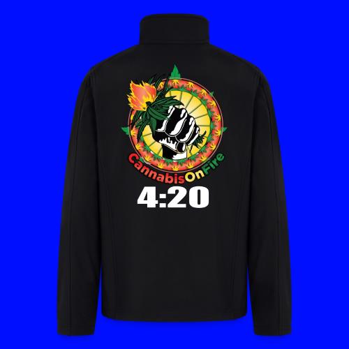 Wacky 420 Keep It Lit Time Weed Marijuana Design - Men’s Soft Shell Jacket