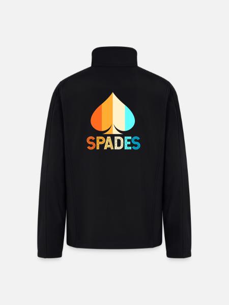 Spades Card Game Player - Men’s Soft Shell Jacket - black