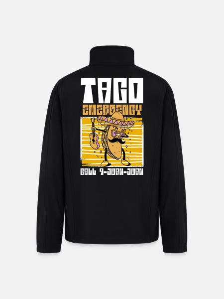 Taco Emergency Hero - Men’s Soft Shell Jacket - black