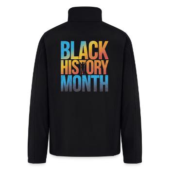 Black History Month Artistic Graphic T-Shirts - Men’s Soft Shell Jacket - black - Back