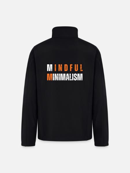 Mindful Minimalism - Men’s Soft Shell Jacket - black