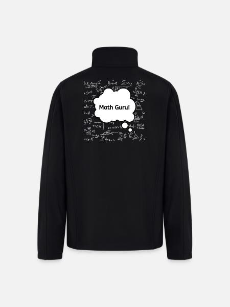 Math Guru Chalkboard - Men’s Soft Shell Jacket - black