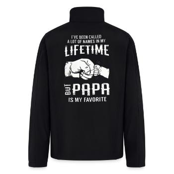 papa is my Favorite - Men’s Soft Shell Jacket - black - Back