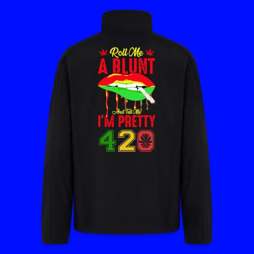 Pleasant 420 Smoke a Blunt Weed Marijuana Design - Men’s Soft Shell Jacket