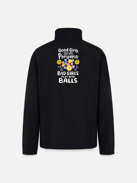 Pool Billiard Player Girls - Men’s Soft Shell Jacket - black