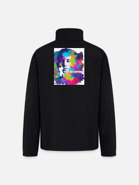 silence speaks - Men’s Soft Shell Jacket - black