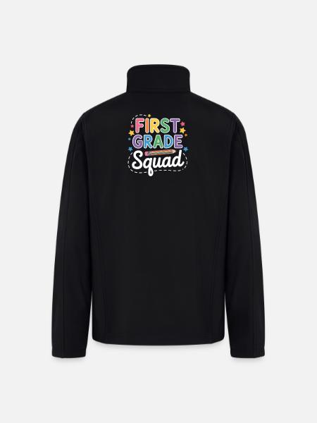 First Grade Squad Back To School - Men’s Soft Shell Jacket - black