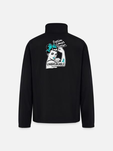 Unbreakable Ovarian Cancer Warrior - Men’s Soft Shell Jacket - black