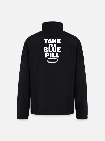 Take the Blue Pill - Men’s Soft Shell Jacket - black