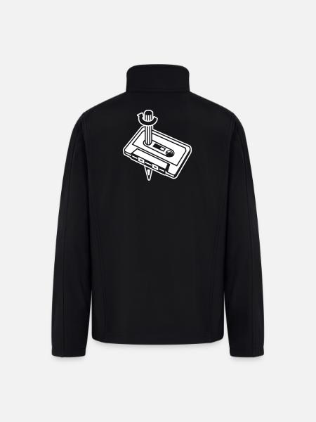 Unique Cassette Mixtape Relationship - Men’s Soft Shell Jacket - black