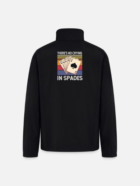 Spades Card Player Card Game - Men’s Soft Shell Jacket - black