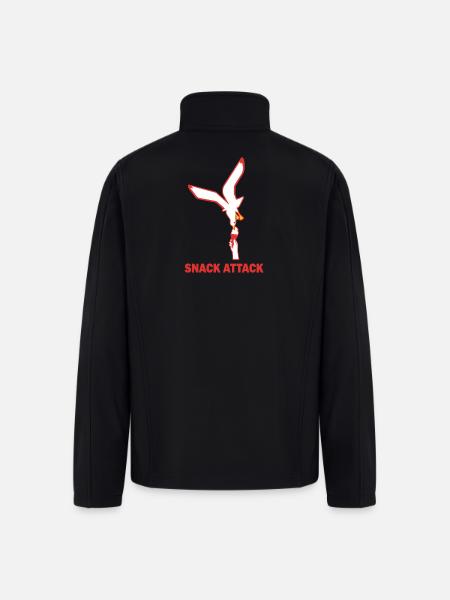 Snack Attack Seagull Ice Cream - Men’s Soft Shell Jacket - black