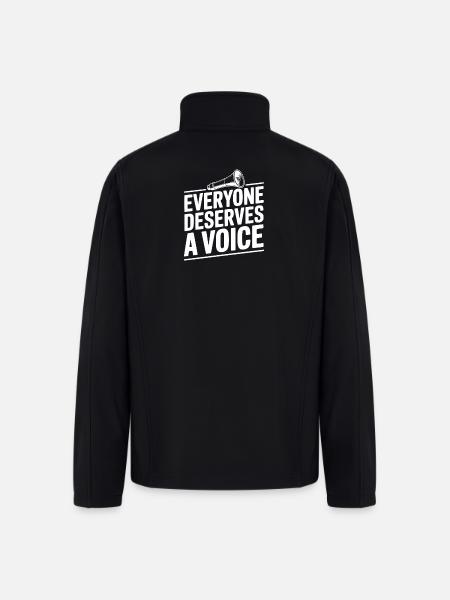 Everyone Deserves a Voice - Men’s Soft Shell Jacket - black