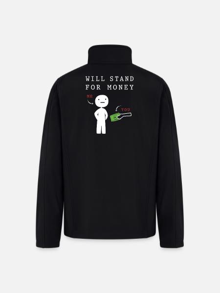 Money Meme Millennial Humor - Men’s Soft Shell Jacket - black
