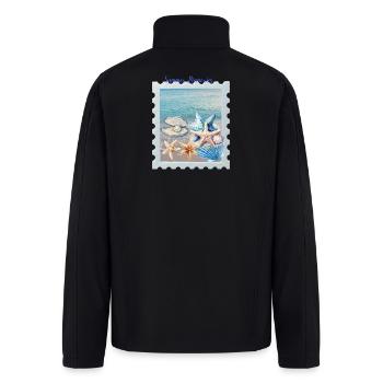 Summer Memories Ocean Stamp - Men’s Soft Shell Jacket - black - Back