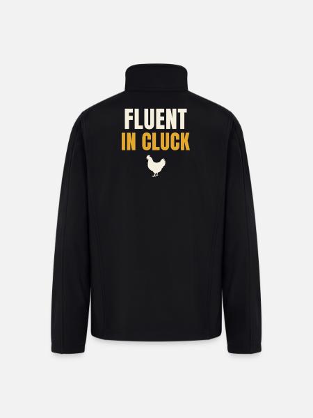 Fluent In Cluck Chicken - Men’s Soft Shell Jacket - black