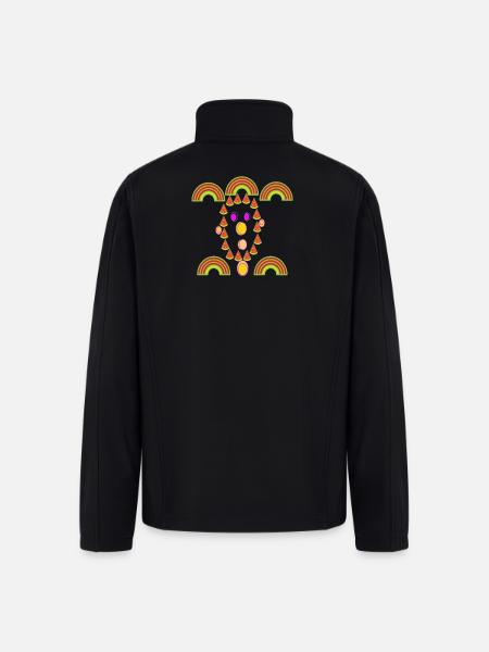 watermelon face - Men’s Soft Shell Jacket - black