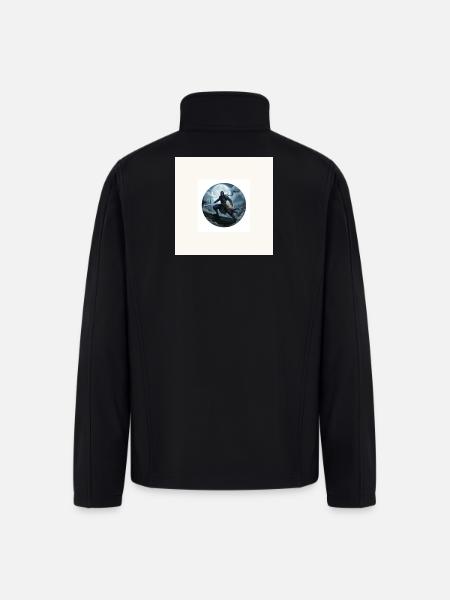 Moonlit Shadow Ninja Circle - Men’s Soft Shell Jacket - black